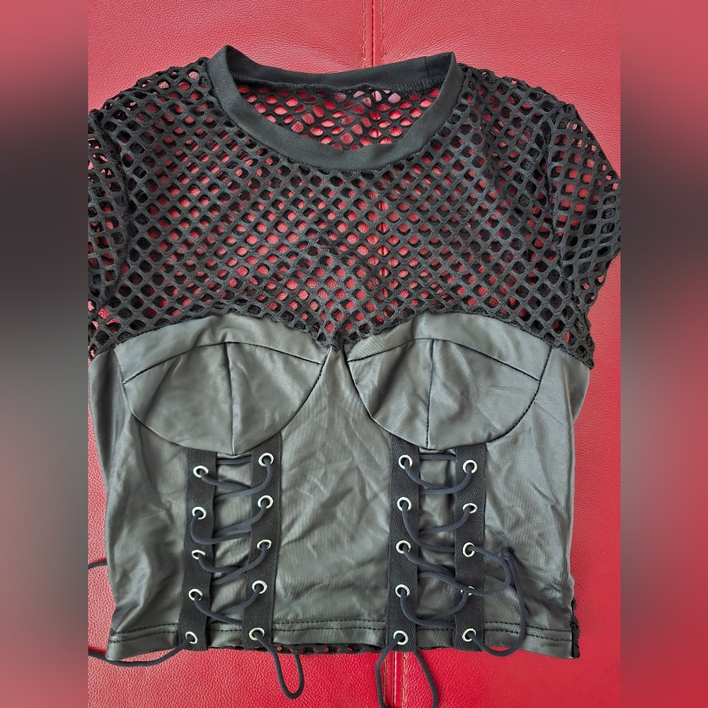 LEATHER TOP - Picture 3 of 5